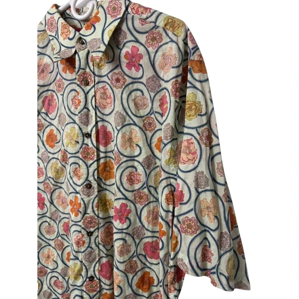 Robert Graham Button Down Shirt Men's 2XLT Floral Fleming Long Sleeves - Picture 2 of 7